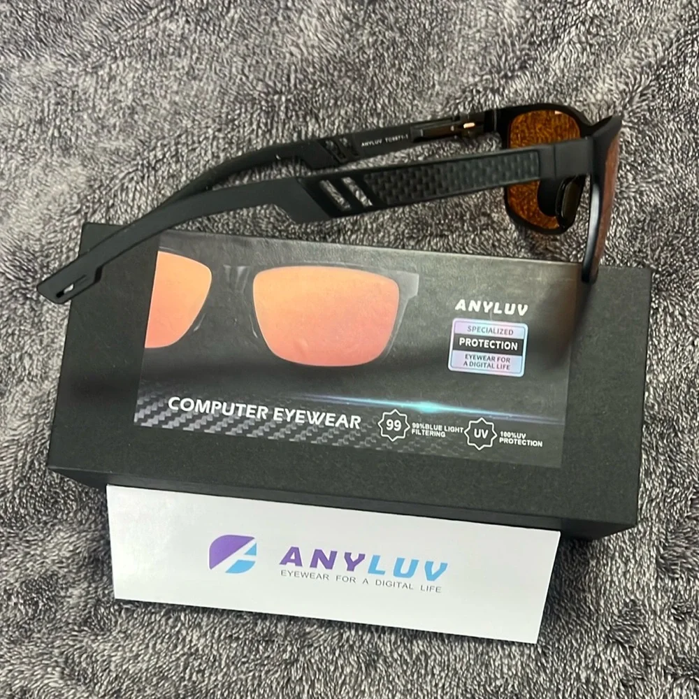 Black and Orange Computer Eyewear Glasses